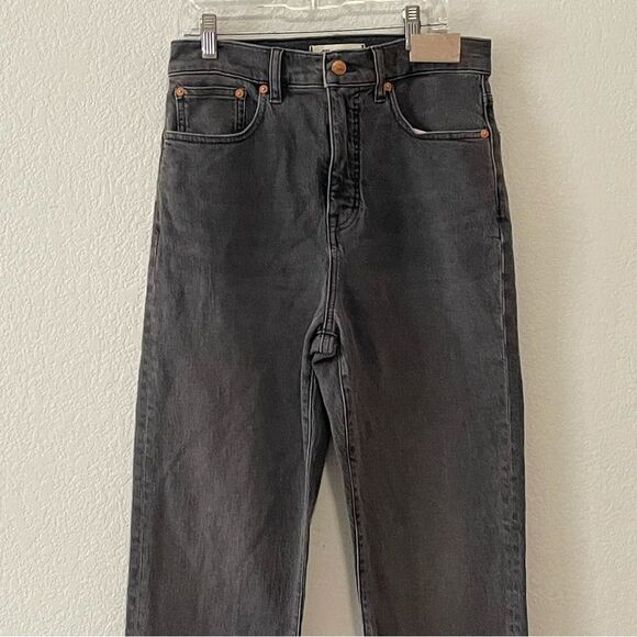 Madewell NWT Tall 90s Straight Crop Jeans Size 30T in Benley Wash - Picture 8 of 14